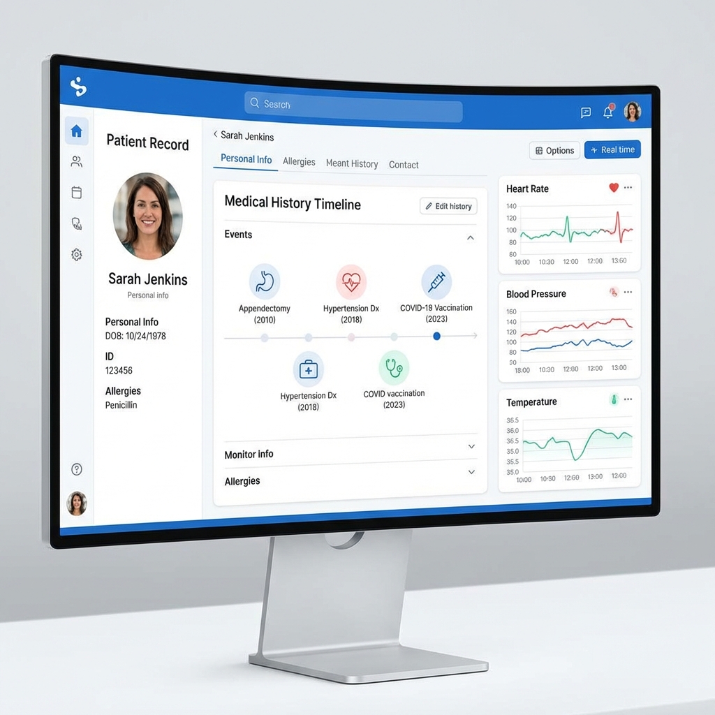 Interface dossier patient électronique